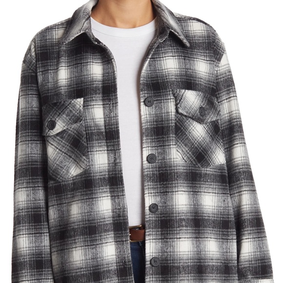 Thread and supply Plaid Black shirt jacket - Picture 1 of 2